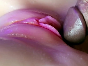 Racy pussy close-up absorbs a portion be proper of sperm from a big cock and slurps! chinese hardcore delighted porn