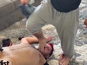 HARD Fag Humiliation - Foot Worship, Ball kicking/Slapping, Hard Slapping... hot gay male sex porn