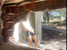 Exploring an abandoned building, 2 amateur boys remove their clothes together with one starts to jerk off hot merry porn hd