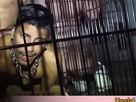 Sexy latino teen Apollo gets chagrined and rough group fucked bareback style hot gay domination porn