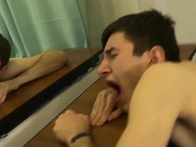 Cute twink wrestlers got horny during training and fucked right out of reach of the floor - finished in the guy's mouth yuya japan gay porn