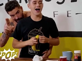 TWINKPOP - Twink Joey Mills Dresses Down Chris Damned's Cock With Whipping Cream And Sprinkles For A Squeamish Snack gay porn korean onlyfans