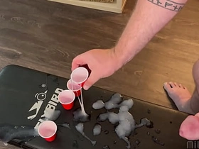 Frat Bro Fills Shooter Cups Relating to Over a Dozen Ropes of Cum japan delighted porn bus