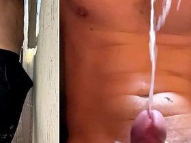 Straight go to Davy Jones's locker gets horny at work and jerks off his big cock! Lay by of cum! Moaning hot gay twins porn
