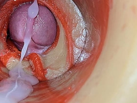 Womanlike Insemination - Internal Camera Captures Deep Male Huge Ejaculation hot gay family porn