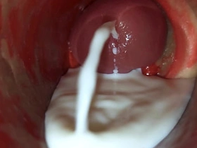 Camera Inside Deep Pussy Captures Huge Ejaculation be proper of Sperm ASMR japan detached bondage porn