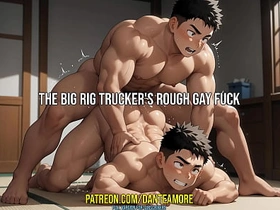 The Big Rig Trucker's Rough Gay Fuck  DANTE AMORE ASMR JOI chinese cam gay porn