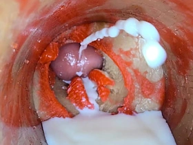 Camera Inside Deep Pussy knick-knack Captures dose Exclamation of Sperm japan gay boy porn