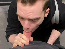 Public Blowjob until We got Caught hot+gay+porn