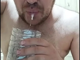 A attempt of hot cum from a big cock, followed at the end of one's tether eating it! korean cam porn gay