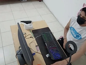 A peculiar visit! My stepmother almost caught me red-handed while I was masturbating while watching porn on XNXX.com. chinese gay porn slave