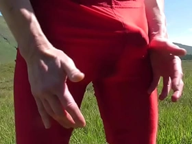 Cumming Fixed Doused in Red Lycra cute gay chinese porn