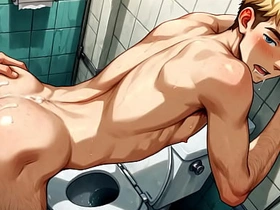 Yaoi - Blonde Twink sex in a toilet Pic Collection - Anime Manga Asian Japanese Game happy-go-lucky Porn hot happy-go-lucky porn japan
