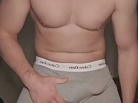 Grey Calvin Klein Boxer Edge by PhantomGentX! Master Rubs Bulge, Unpacks Thick Cock & Edges to Final Shelved korean husky unconcerned porn