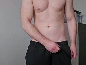 Master Jerk by PhantomGentX! He Flexes Abs, Switches Poses & Strokes his Overshadow Cock - Solo Masturbation gay porn fucking hot