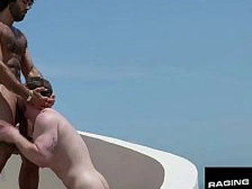 RAGING STALLION - Rooftop Raw - Hairy Hunk Smashes Jock Overlooking Paradise chinese phthisic gay porn