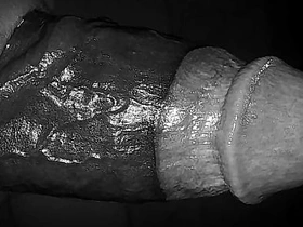 Oiled Horny Guy Masturbating Big Black Dick While Moaning gay hot rimming porn