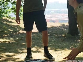 Camp Site Outdoor Bareback Threesome Spit The tune malaysia gay interracial chub porn