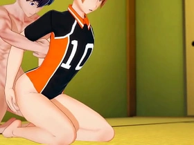 Haikyuu Yaoi - Kaheyama and Hinata having sex in tatami - Asian Japanese Manga Anime Hentai Gay Porn hot gay hd porn