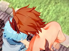 Genshin Brunt Yaoi - Tartaglia x Chongyun blowjob and anal with creampie - Sissy crossdress Japanese Asian Manga Anime Divertissement Porn Gay hot gay prison porn