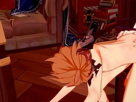 Genshin Impact Yaoi - Zhongli x Tartaglia Blowjob and fucked - Mouse crossdress Japanese Asian Manga Anime Game Porn Gay hot summer gay porn