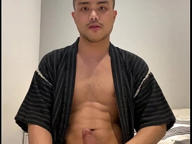 Asian boy in Jinbei stroking sg gay porn chitter