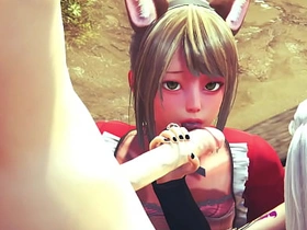 Yaoi Femboy - Threesome Femboys Hard Copulation - Sissy crossdress Japanese Asian Manga Anime Game Porn Gay chinese bareback gay porn