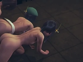 Genshin Impact Yaoi - 2 Venti Dildo added to threesome - Sissy crossdress Japanese Asian Manga Anime Fun Porn Gay filipino gay porn hot