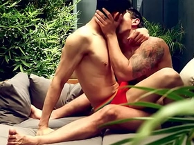 Asian bottom barebacked outdoor apart from namby-pamby muscled stud hot dark-skinned gay porn star