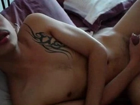 Thai Gay Boy Kai wanking his asian cock korean only fans gay porn