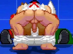 MUGEN Ryu dominates Fox McCloud hot facial gay porn